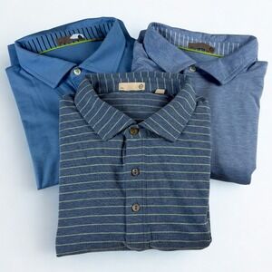 tasc Performance Polo Shirt Bundle Mens XL Blue Short Sleeve Golf Athleisure